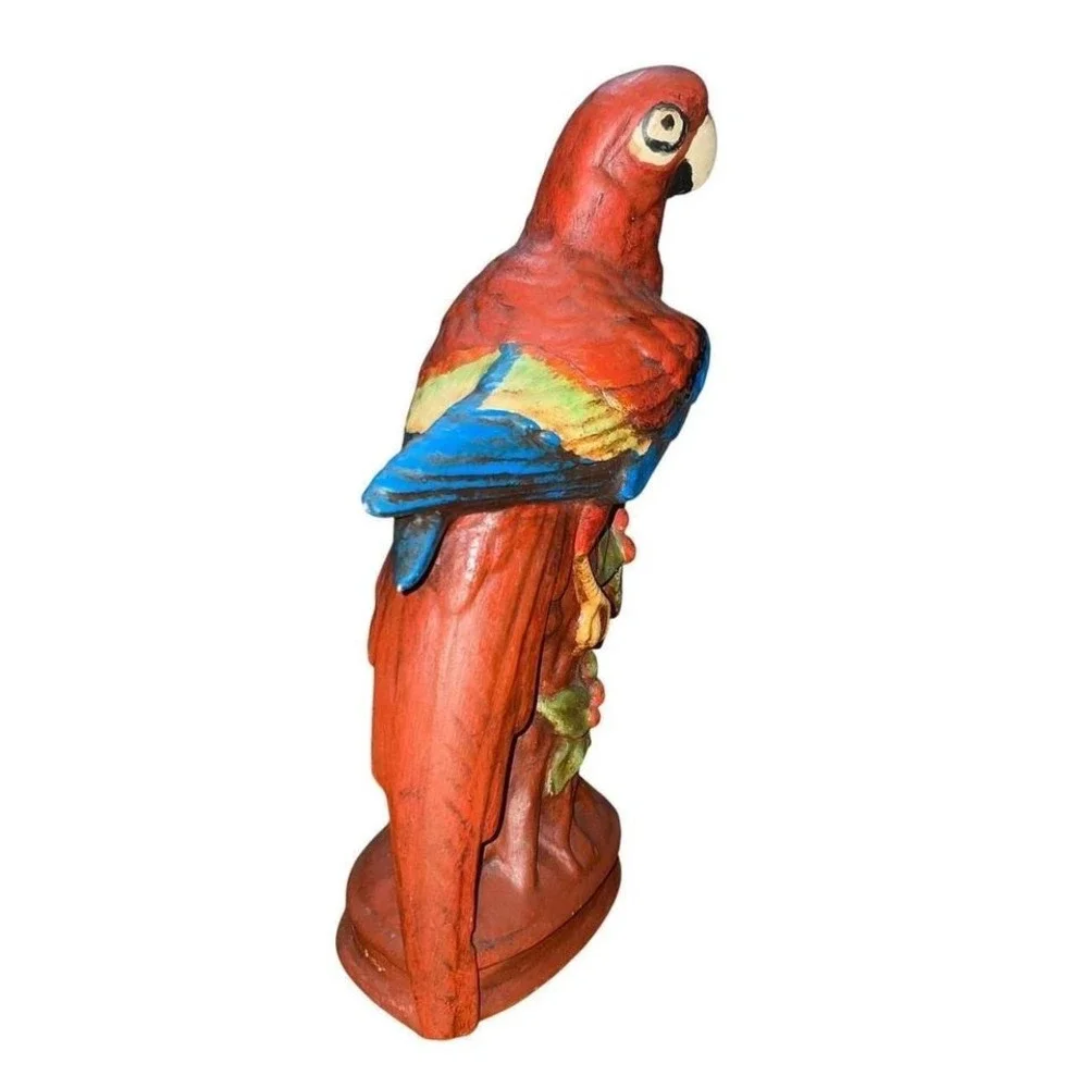 Vintage‎ Hand Painted Parrot Figurine 10